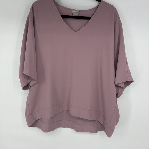 Chico's Size 3 Violet V Neck Kimono Top ( XL/ 16 ) - Picture 3 of 7